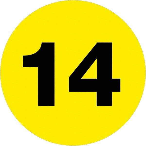 Tape Logic - 3" Long, Fluorescent Yellow Paper Inventory Labels - For Multi-Use - Exact Tool & Supply
