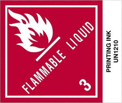 Tape Logic - 4-3/4" Long, Red, Black on White Paper D.O.T. Labels - For Multi-Use - Exact Tool & Supply