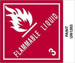 Tape Logic - 4-3/4" Long, Red, Black on White Paper D.O.T. Labels - For Multi-Use - Exact Tool & Supply