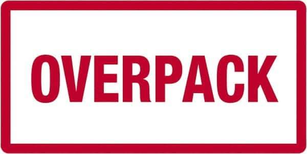 Tape Logic - 6" Long, Red/White Paper D.O.T. Labels - For Multi-Use - Exact Tool & Supply