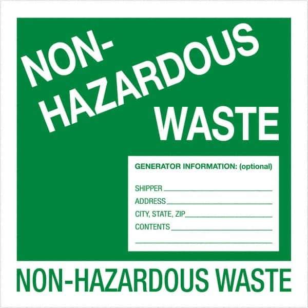 Tape Logic - 6" Long, Green/White Paper D.O.T. Labels - For Multi-Use - Exact Tool & Supply