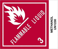 Tape Logic - 4-3/4" Long, Red, Black on White Paper D.O.T. Labels - For Multi-Use - Exact Tool & Supply