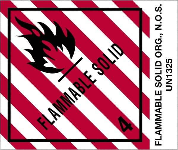 Tape Logic - 4-3/4" Long, Red, Black on White Paper D.O.T. Labels - For Multi-Use - Exact Tool & Supply