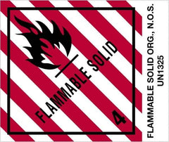 Tape Logic - 4-3/4" Long, Red, Black on White Paper D.O.T. Labels - For Multi-Use - Exact Tool & Supply