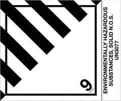 Tape Logic - 4-3/4" Long, Black/White Paper D.O.T. Labels - For Multi-Use - Exact Tool & Supply