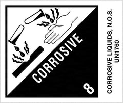 Tape Logic - 4-3/4" Long, Black/White Paper D.O.T. Labels - For Multi-Use - Exact Tool & Supply