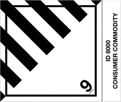 Tape Logic - 4-3/4" Long, Black/White Paper D.O.T. Labels - For Multi-Use - Exact Tool & Supply