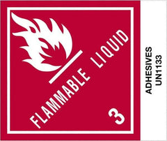 Tape Logic - 4-3/4" Long, Red, Black on White Paper D.O.T. Labels - For Multi-Use - Exact Tool & Supply