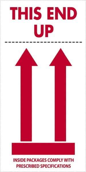 Tape Logic - 8" Long, Red/White Paper Shipping Label - For Multi-Use - Exact Tool & Supply