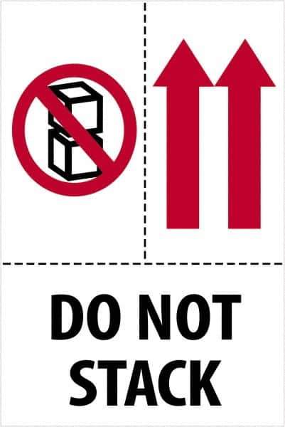 Tape Logic - 6" Long, Red, Black on White Paper Shipping Label - For Multi-Use - Exact Tool & Supply