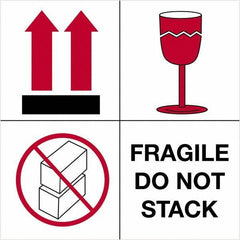 Tape Logic - 4" Long, Red, Black on White Paper Shipping Label - For Multi-Use - Exact Tool & Supply