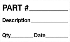 Tape Logic - 5" Long, Black/White Paper Shipping Label - For Multi-Use - Exact Tool & Supply