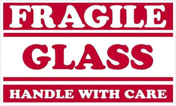 Tape Logic - 5" Long, Red/White Paper Shipping Label - For Multi-Use - Exact Tool & Supply