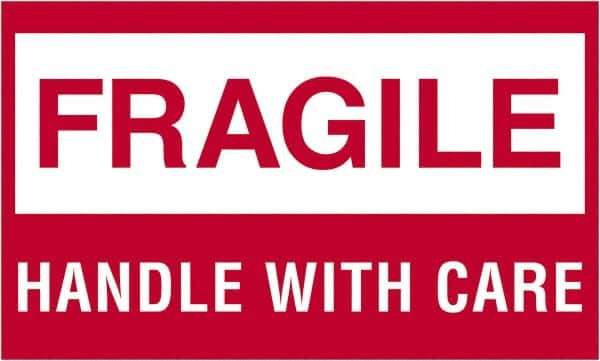 Tape Logic - 5" Long, Red/White Paper Shipping Label - For Multi-Use - Exact Tool & Supply