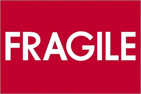 Tape Logic - 3" Long, Red/White Paper Shipping Label - For Multi-Use - Exact Tool & Supply