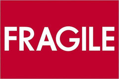 Tape Logic - 3" Long, Red/White Paper Shipping Label - For Multi-Use - Exact Tool & Supply