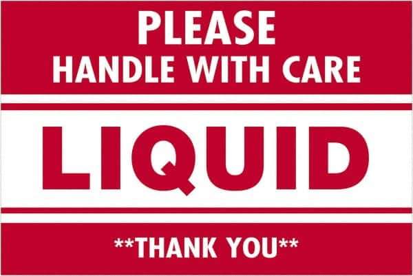 Tape Logic - 3" Long, Red/White Paper Shipping Label - For Multi-Use - Exact Tool & Supply