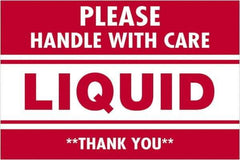 Tape Logic - 3" Long, Red/White Paper Shipping Label - For Multi-Use - Exact Tool & Supply