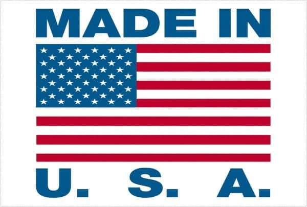 Tape Logic - 3" Long, White, Blue, & Red Paper Shipping Label - For Multi-Use - Exact Tool & Supply