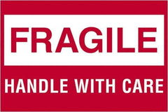 Tape Logic - 3" Long, Red/White Paper Shipping Label - For Multi-Use - Exact Tool & Supply