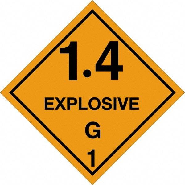 Tape Logic - 4" Long, Orange/Black Paper D.O.T. Labels - For Multi-Use - Exact Tool & Supply