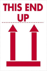 Tape Logic - 3" Long, Red/White Paper Shipping Label - For Multi-Use - Exact Tool & Supply