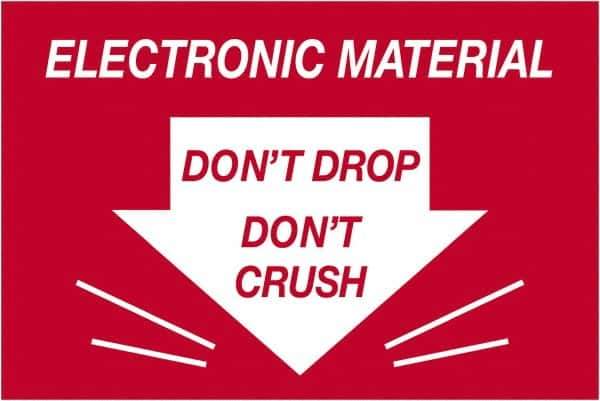 Tape Logic - 3" Long, Red/White Paper Shipping Label - For Multi-Use - Exact Tool & Supply