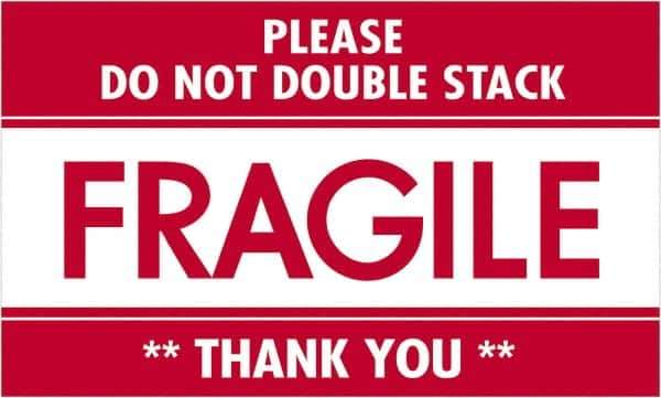 Tape Logic - 5" Long, Red/White Paper Shipping Label - For Multi-Use - Exact Tool & Supply