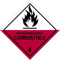 Tape Logic - 4" Long, Red, Black on White Paper D.O.T. Labels - For Multi-Use - Exact Tool & Supply