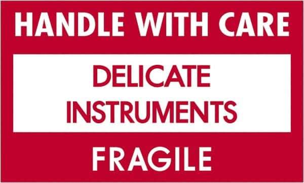 Tape Logic - 5" Long, Red, Black on White Paper Shipping Label - For Multi-Use - Exact Tool & Supply