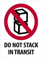 Tape Logic - 4" Long, Red, Black on White Paper Shipping Label - For Multi-Use - Exact Tool & Supply
