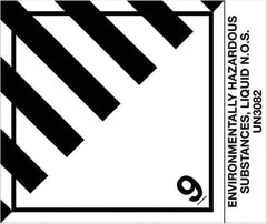 Tape Logic - 4-3/4" Long, Black/White Paper D.O.T. Labels - For Multi-Use - Exact Tool & Supply