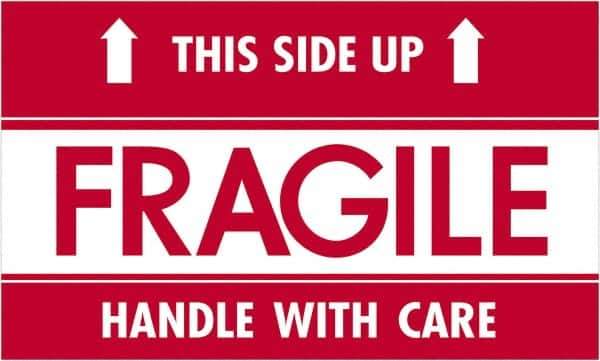 Tape Logic - 5" Long, Red/White Paper Shipping Label - For Multi-Use - Exact Tool & Supply
