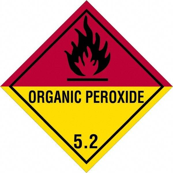 Tape Logic - 4" Long, Yellow/Red/Black/Gray Paper D.O.T. Labels - For Multi-Use - Exact Tool & Supply