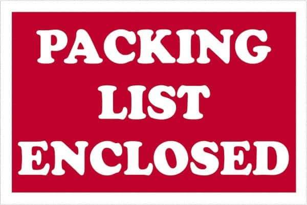 Tape Logic - 3" Long, Red/White Paper Shipping Label - For Multi-Use - Exact Tool & Supply