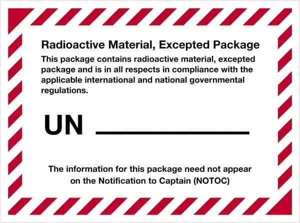 Tape Logic - 4-3/8" Long, Blue/White Paper D.O.T. Labels - For Multi-Use - Exact Tool & Supply