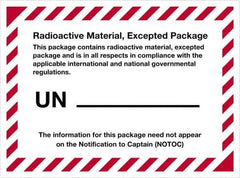 Tape Logic - 4-3/8" Long, Blue/White Paper D.O.T. Labels - For Multi-Use - Exact Tool & Supply