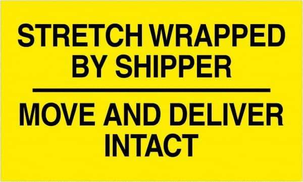 Tape Logic - 5" Long, Black & Yellow Paper Shipping Label - For Multi-Use - Exact Tool & Supply