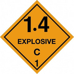 Tape Logic - 4" Long, Orange/Black Paper D.O.T. Labels - For Multi-Use - Exact Tool & Supply