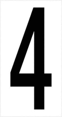 Tape Logic - 3-1/2" Long, Black/White Vinyl Numbers - For Multi-Use - Exact Tool & Supply