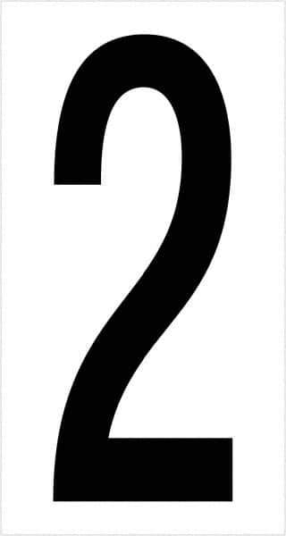 Tape Logic - 3-1/2" Long, Black/White Vinyl Numbers - For Multi-Use - Exact Tool & Supply