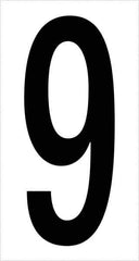 Tape Logic - 3-1/2" Long, Black/White Vinyl Numbers - For Multi-Use - Exact Tool & Supply