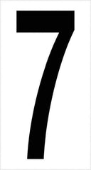 Tape Logic - 3-1/2" Long, Black/White Vinyl Numbers - For Multi-Use - Exact Tool & Supply