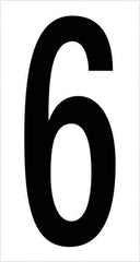Tape Logic - 3-1/2" Long, Black/White Vinyl Numbers - For Multi-Use - Exact Tool & Supply
