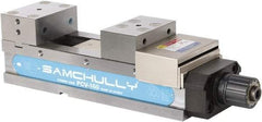 Samchully - 200mm Jaw Width, 320mm Jaw Opening Capacity, Horizontal Stationary Machine Vise - Manual Operation, 1 Station, 638mm Long x 68.6mm Deep, 70mm Jaw Height, Alloy Steel - Exact Tool & Supply