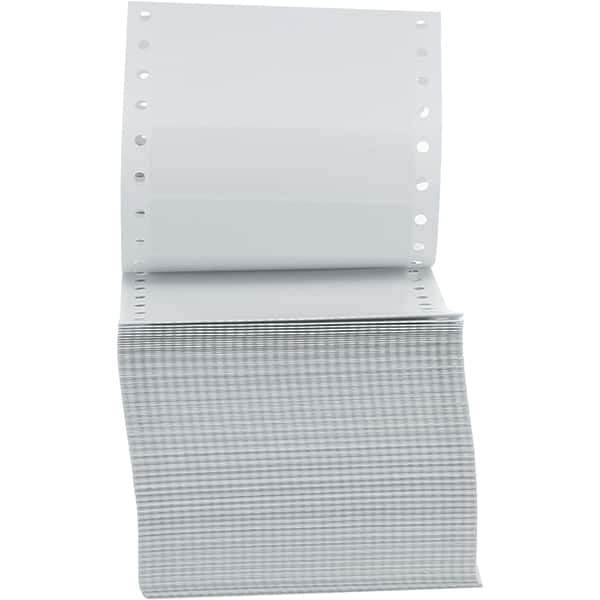 UNIVERSAL - 5" Long, White Paper Shipping Label - For Dot Matrix Printers - Exact Tool & Supply