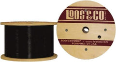Loos & Co. - 1/8" x 1/16" Diam, Steel Wire Rope - 480 Lb Breaking Strength, 7 x 7, Vinyl Coating - Exact Tool & Supply
