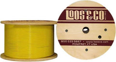 Loos & Co. - 3/16" x 1/8" Diam, Galvanized Steel Wire Rope - 2,000 Lb Breaking Strength, 7 x 19, Vinyl Coating - Exact Tool & Supply