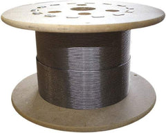 Loos & Co. - 500' Long, 3/16" x 3/16" Diam, Stainless Steel Wire Rope - 3,700 Lb Breaking Strength, 7 x 7 - Exact Tool & Supply