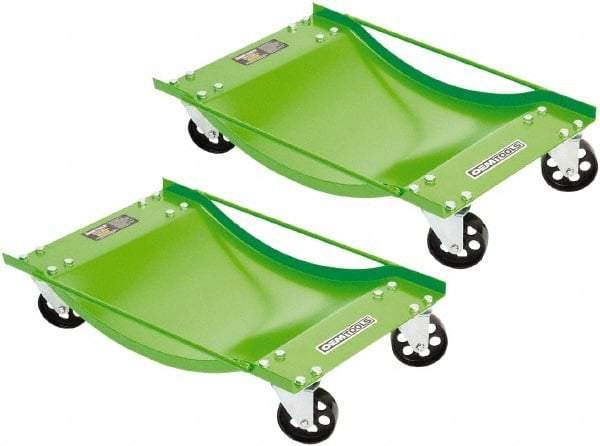 OEM Tools - 4 Wheel, 1,000 Lb Capacity, One Pair Dolly without Handle - 3-1/2" Cast Iron Casters - Exact Tool & Supply